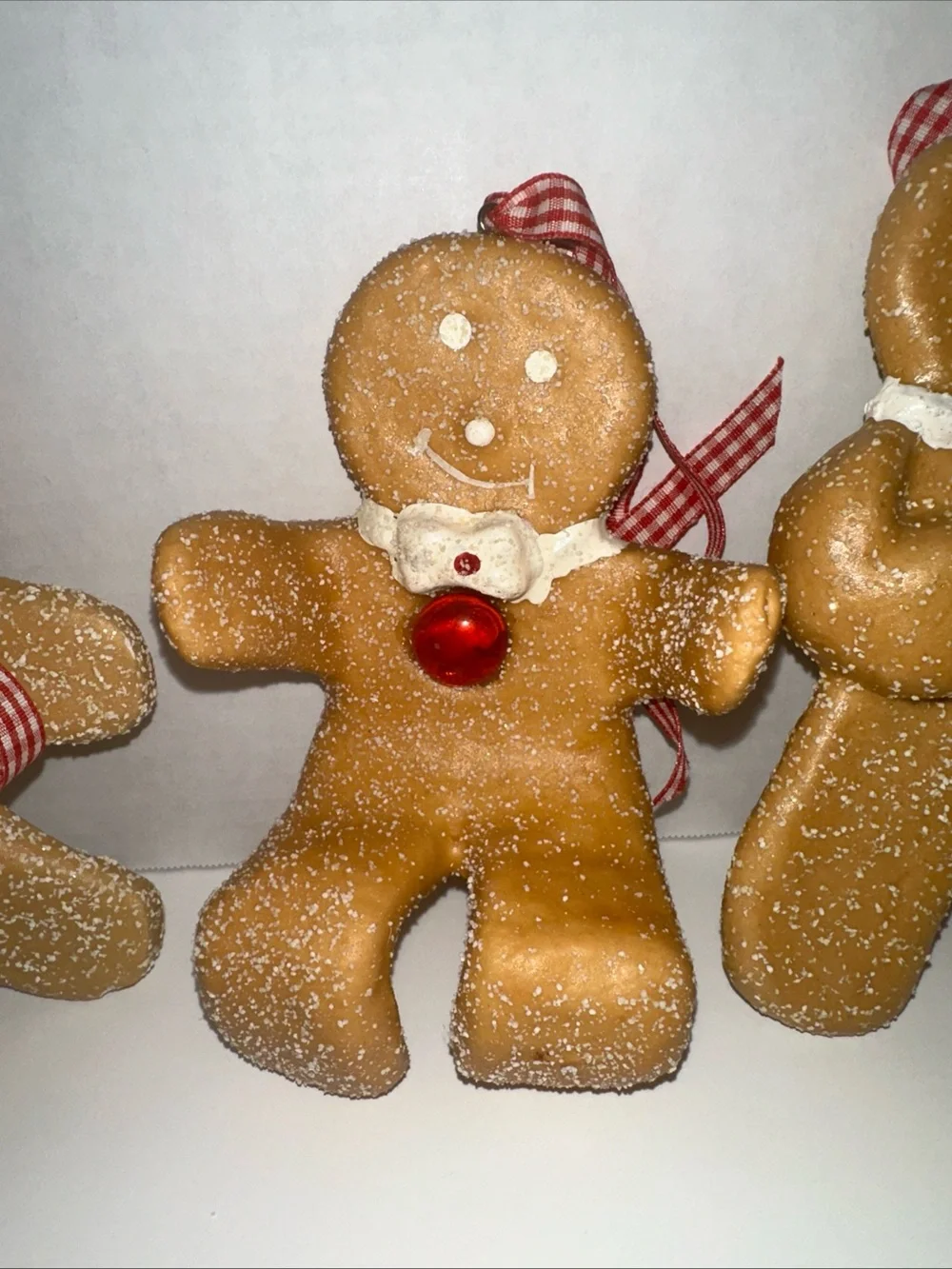 Set of 3 Gingerbread Cookie Ornaments 6”